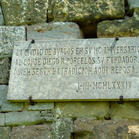 Placa tumba Diego Porcelos
