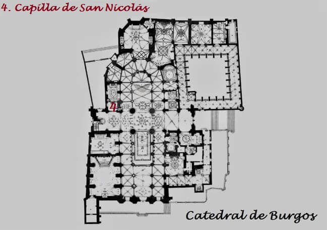 Capilla de San Nicol&aacute;s. Planta Catedral de Burgos