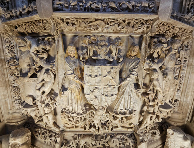 Base del sepulcro infante Alfonso. Cartuja de Miraflores