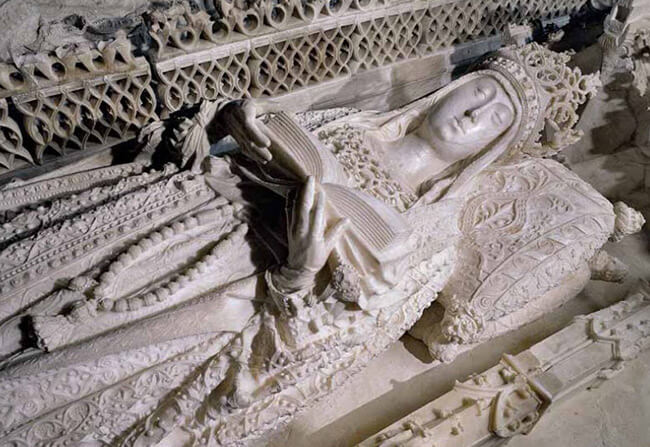 Detalle cara Isabel Portugal. Cartuja de Miraflores