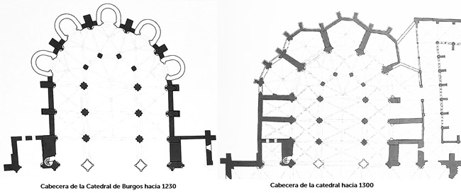 Planta cabecera de la Catedral de Burgos