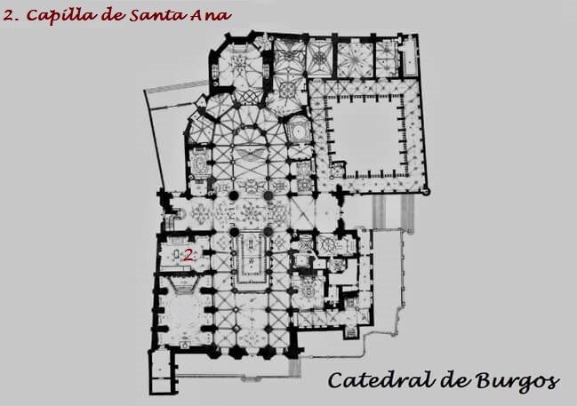 Planta Capilla de Santa Ana. Catedral de Burgos